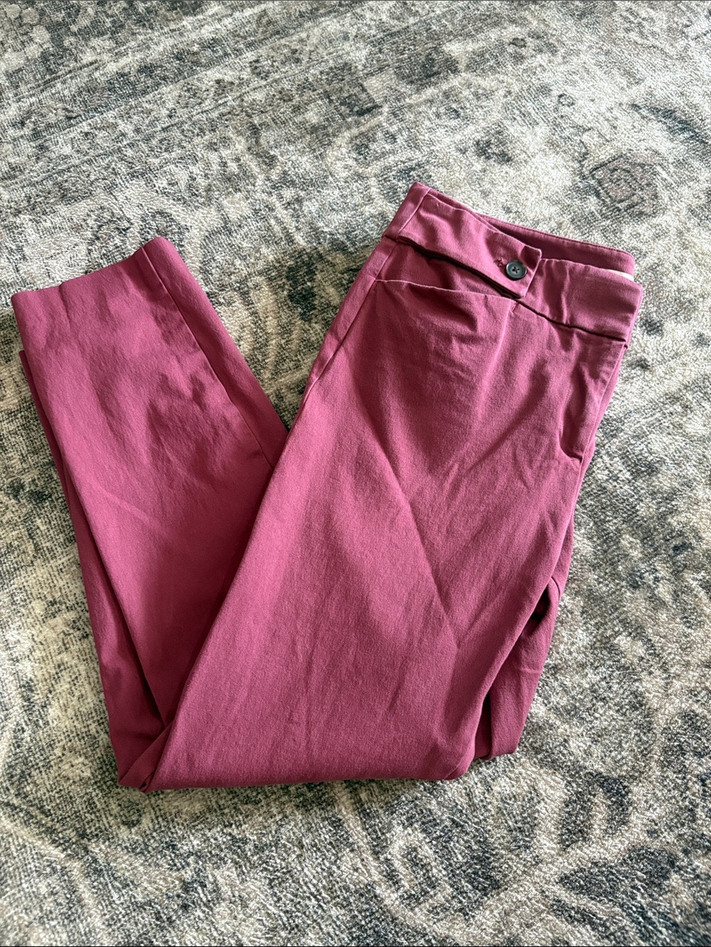 LOFT Slim Stretch Pants in Plum Pink